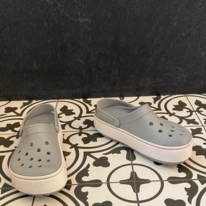 CROCS Crocband Platform Clog Size 9W 7M Blue/Grey